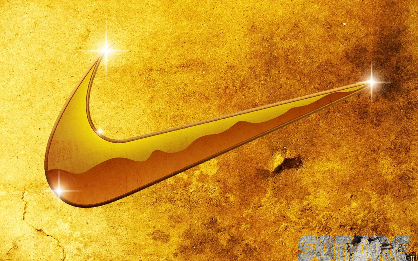 Cool Gylden Nike Logo Wallpaper