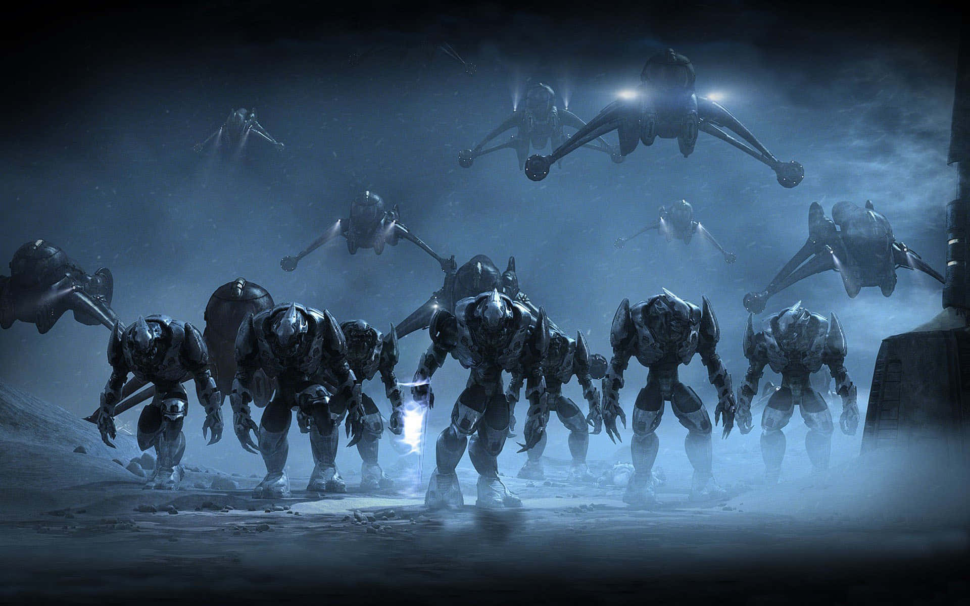 Genialesrobots Y Naves Espaciales De Halo. Fondo de pantalla