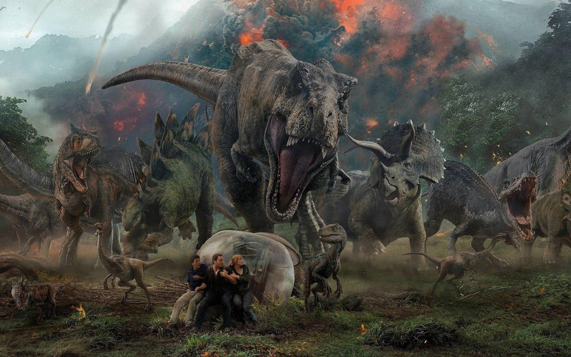 T-Rex, dinosur, volcono, fear, roar, HD phone wallpaper | Peakpx