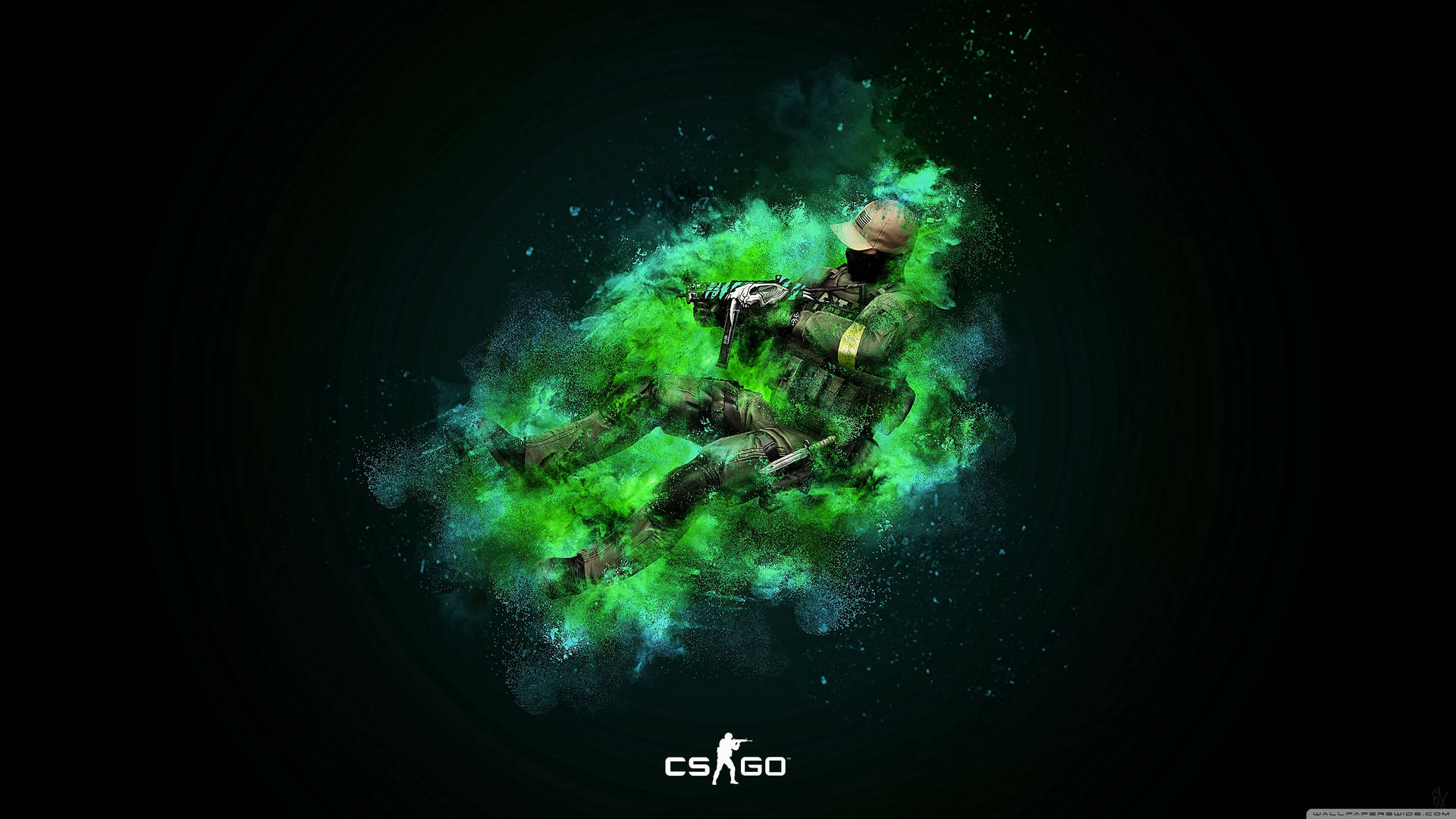 The green aesthetic of Counter Strike Global Offensive Wallpaper