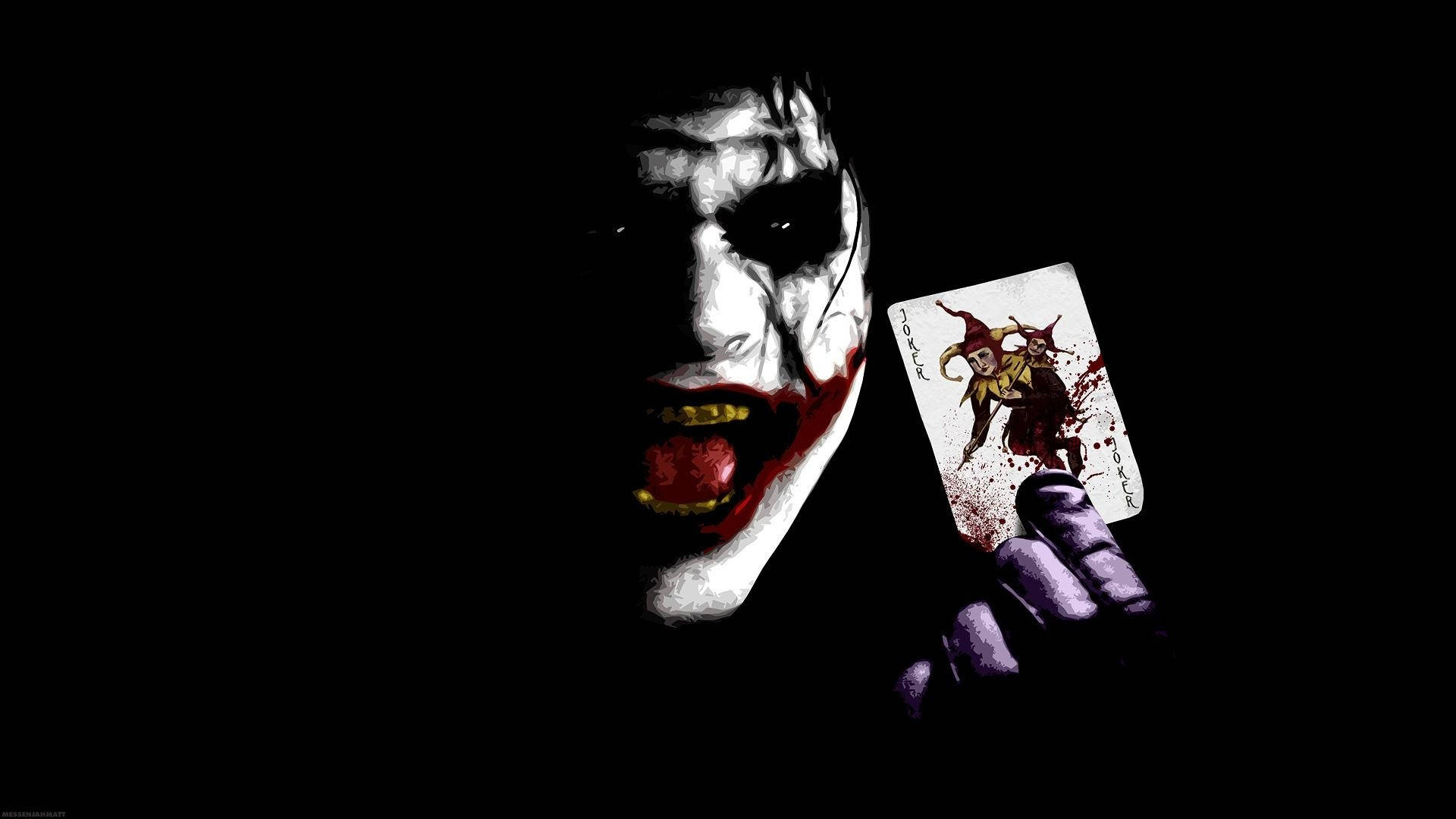 Cool Hd Joker With Joker Card Wallpaper