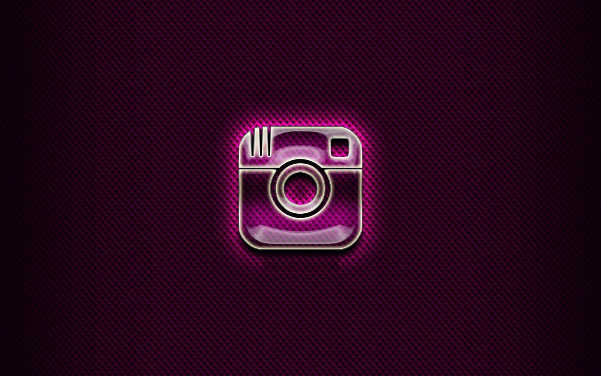 A Purple Instagram Logo On A Dark Background Wallpaper