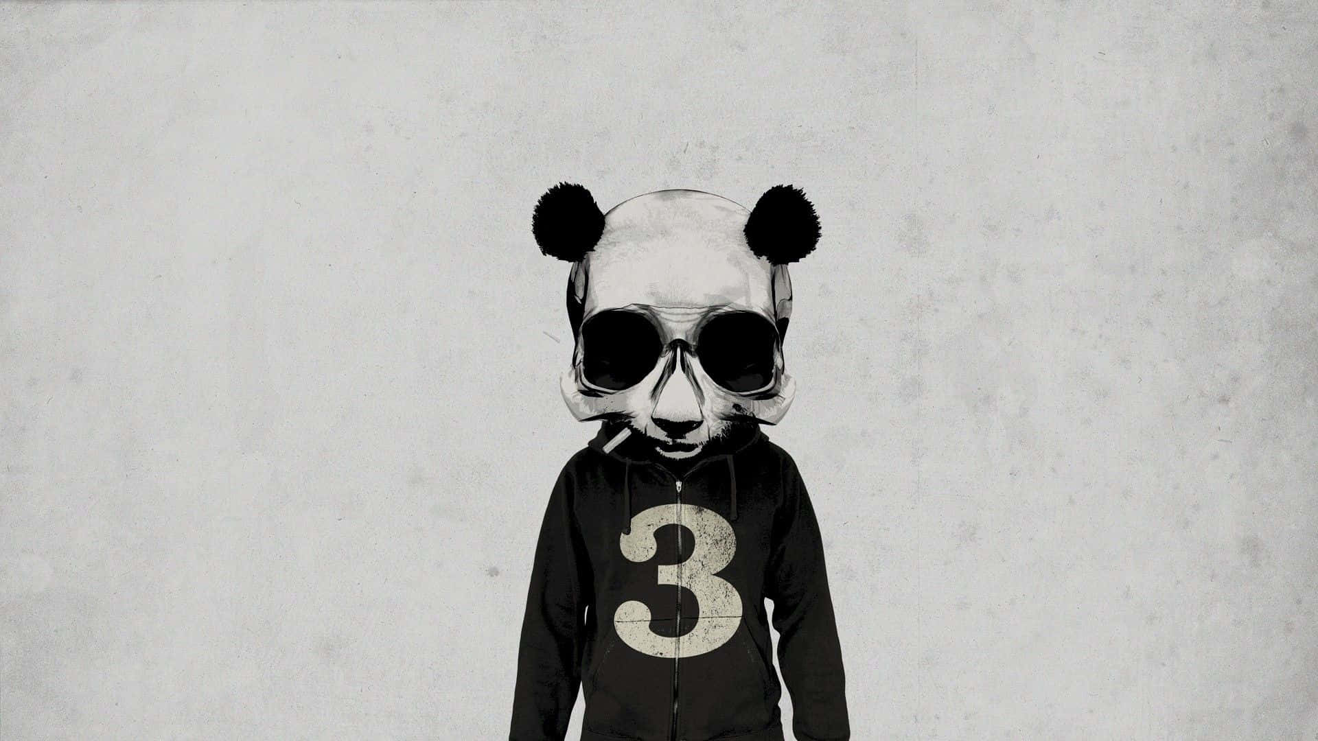 Sej Instagram Panda Skull Head tapeter. Wallpaper