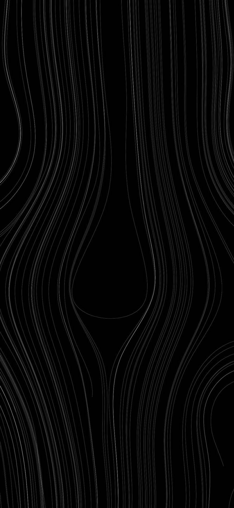 Cool Iphone 11 Black Aesthetic Waves Wallpaper