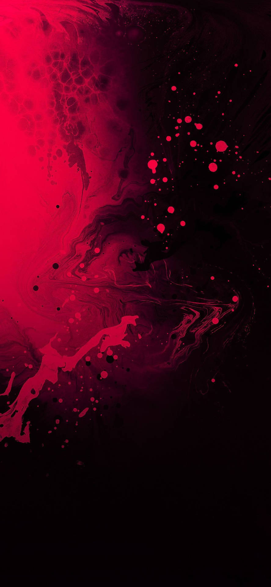 Cool Iphone 11 Black And Red Particles Wallpaper