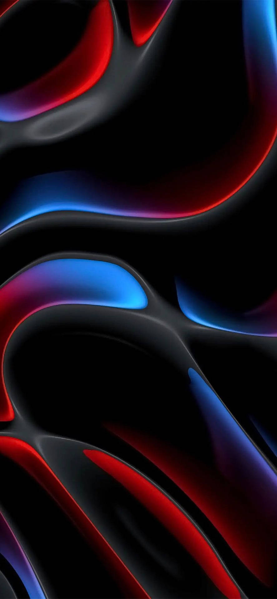 Cool Iphone 11 Blue Red Black Blobs Wallpaper
