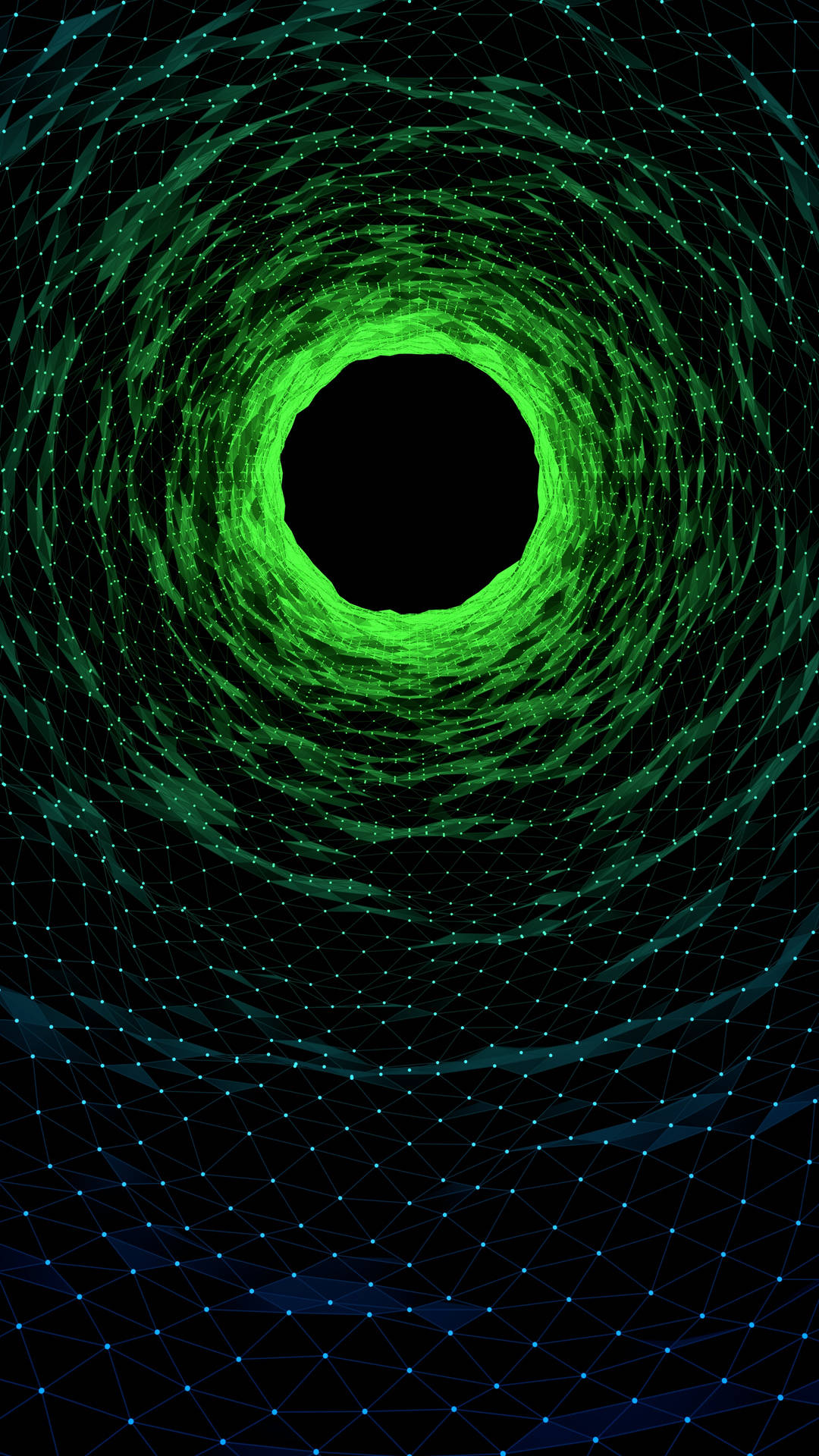 Cool Iphone 11 Green Aesthetic Wormhole Wallpaper