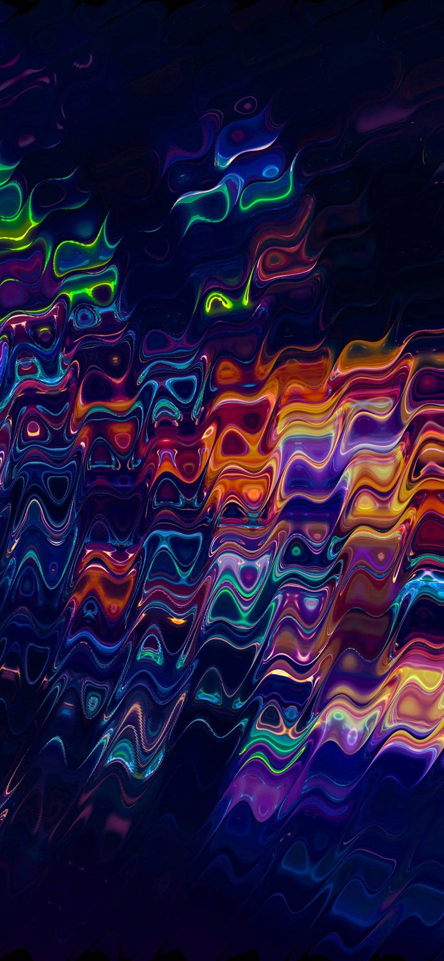 Cool Iphone 11 Neon Aesthetic Waves Wallpaper