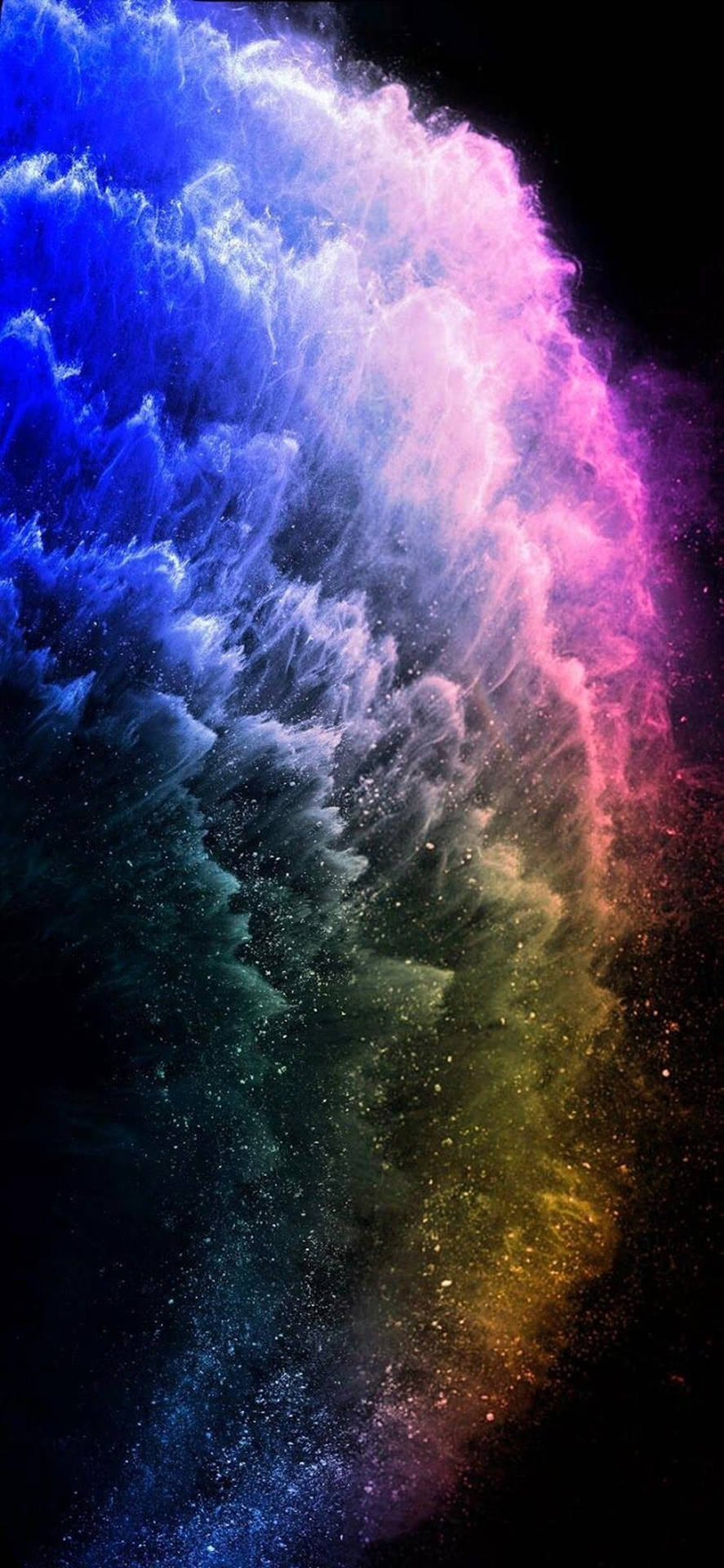 Cool Iphone 11 Rainbow Aesthetic Waves Wallpaper