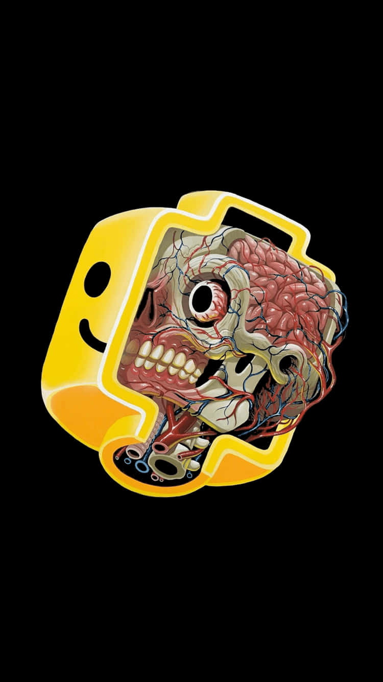 En gul knogle med et gul hovedbånd som baggrund. Wallpaper