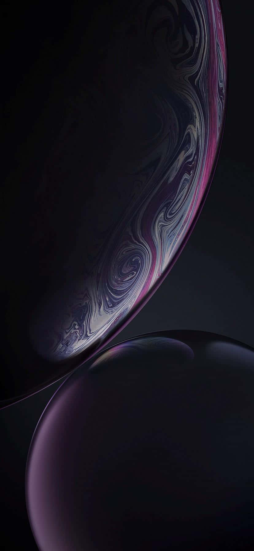 A Black Background With A Purple Swirl Wallpaper