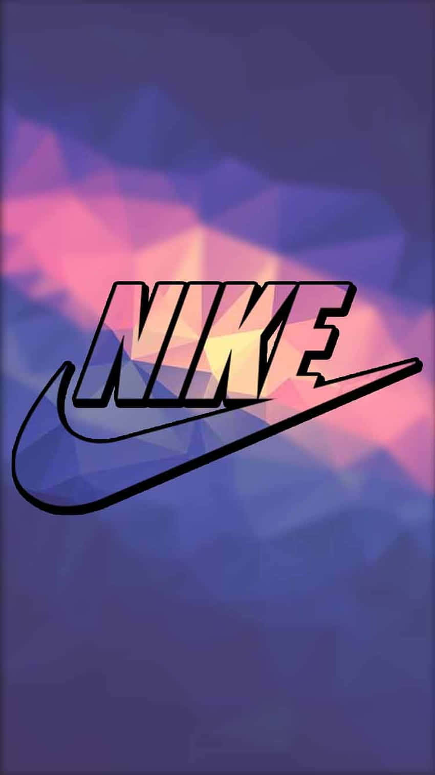 Logode Nike Sobre Un Fondo Morado. Fondo de pantalla