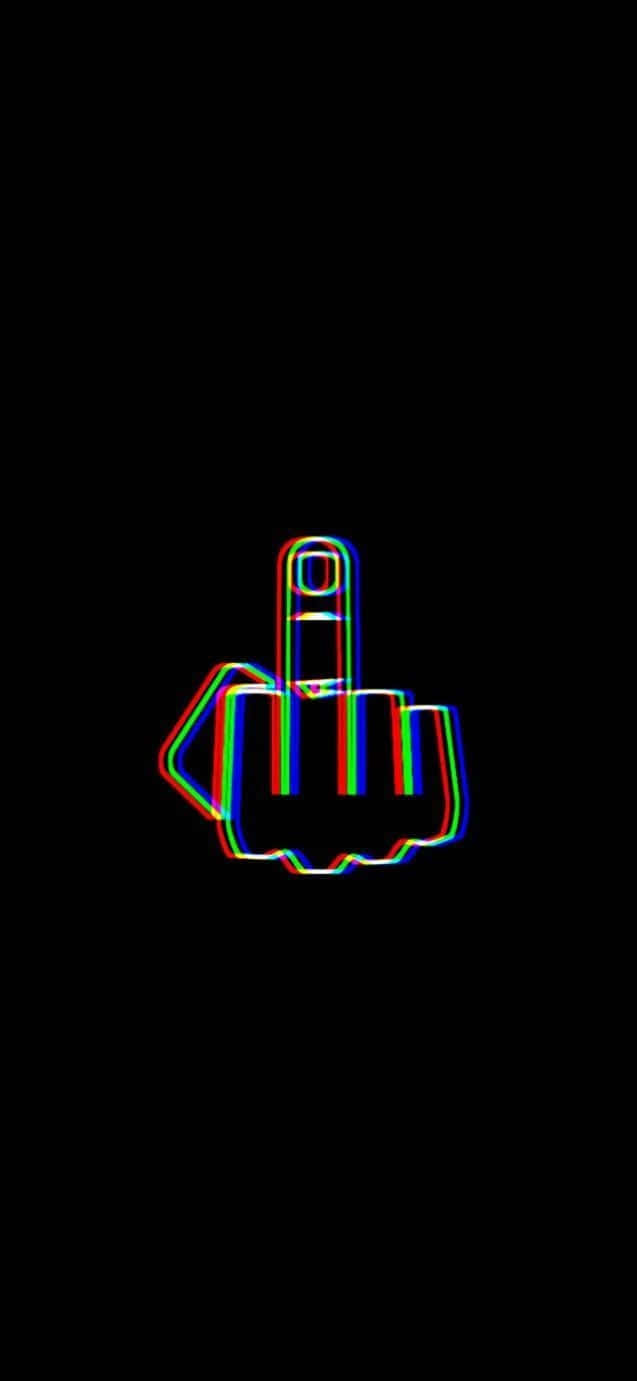 A Rainbow Colored Hand With A Finger On It Wallpaper