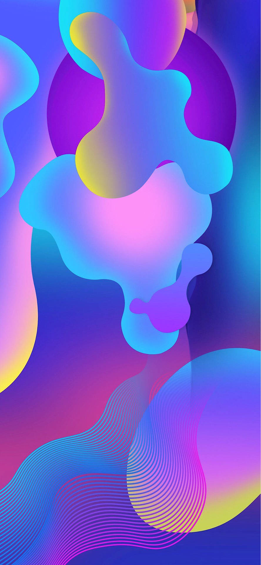 Cool Iphone Xs Max Colorful Blobs Wallpaper