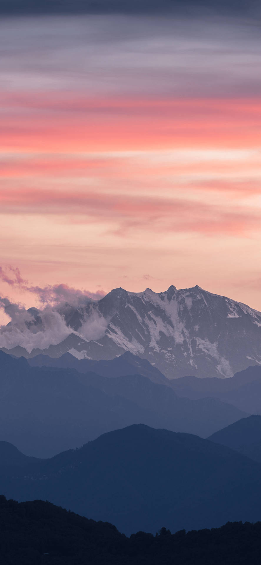Cool Iphone Xs Max Dusk Mountains Wallpaper
