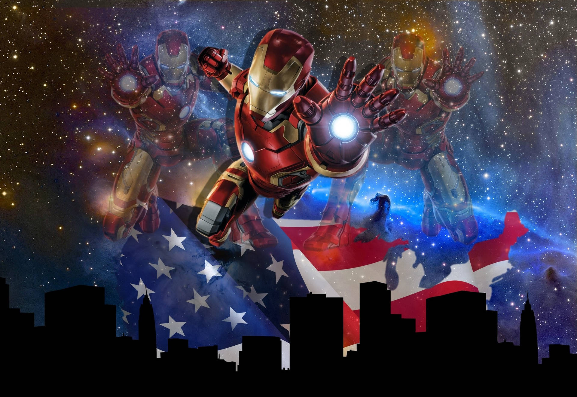 Cool Iron Man Galaxy Art Wallpaper