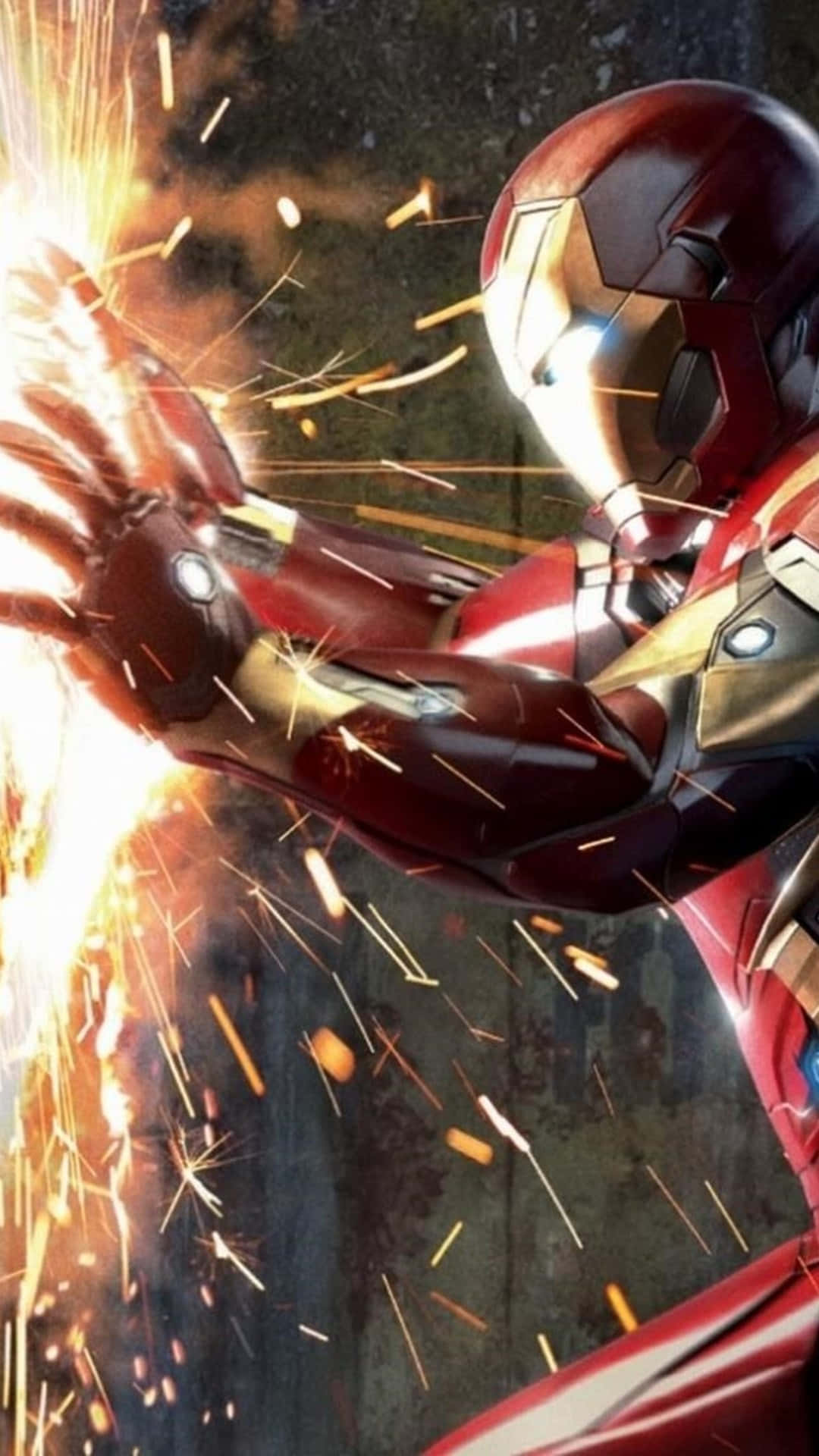 Beskyttende Iron Man-stil tilfælde til iPhone Wallpaper