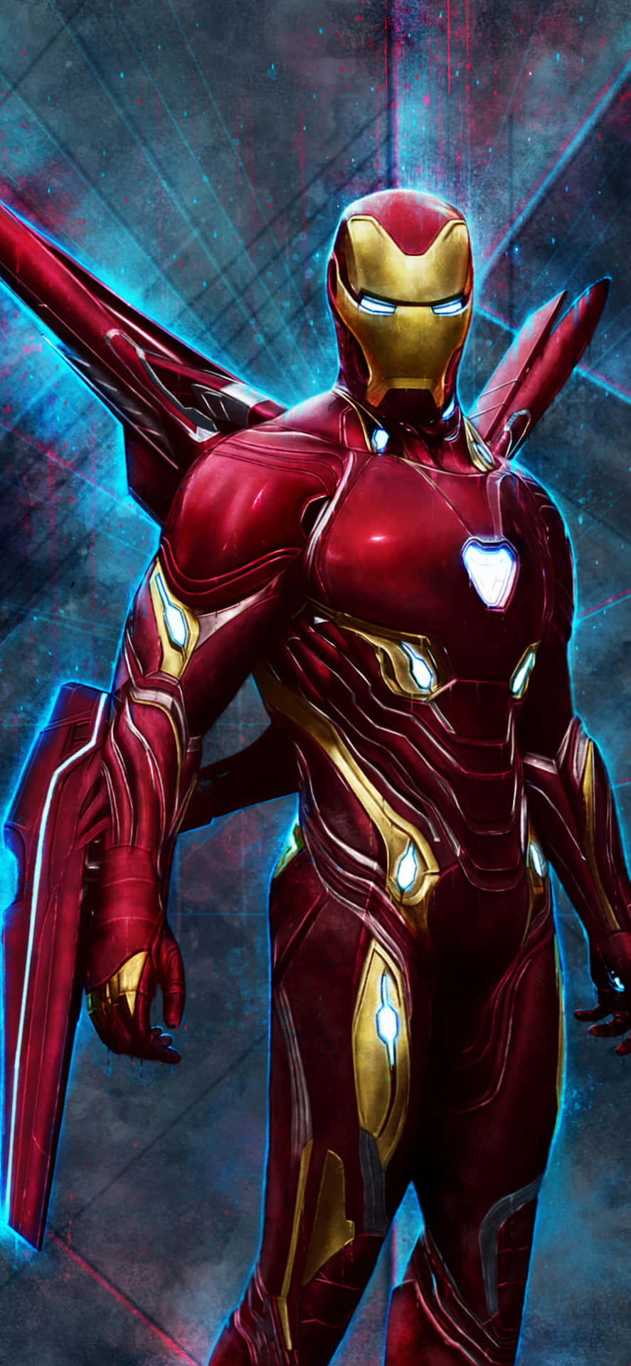 Sjov Iron Man Blød Kant Armor Wallpaper