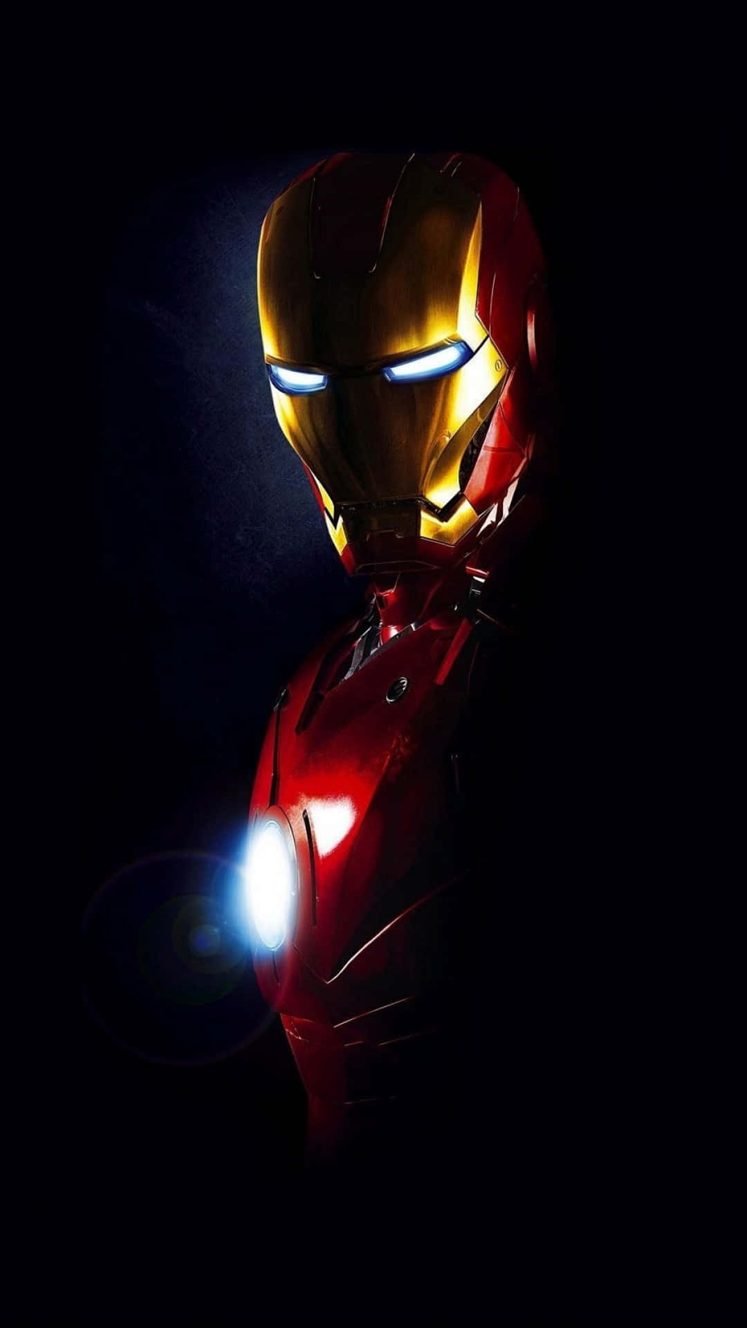 Sjov Iron Man på en mørk iPhone baggrund Wallpaper