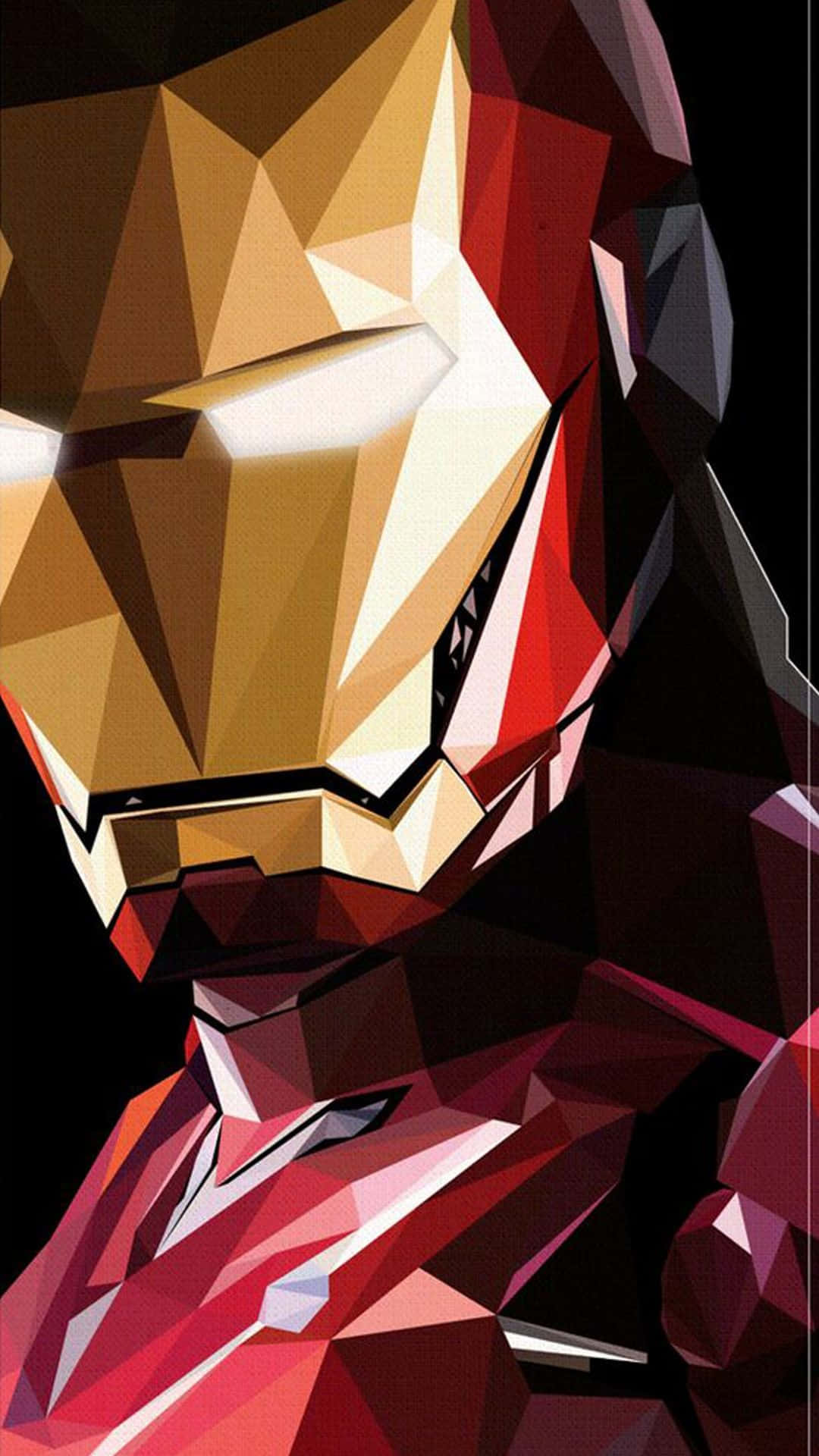 Cool Geometric Iron Man Iphone Wallpaper