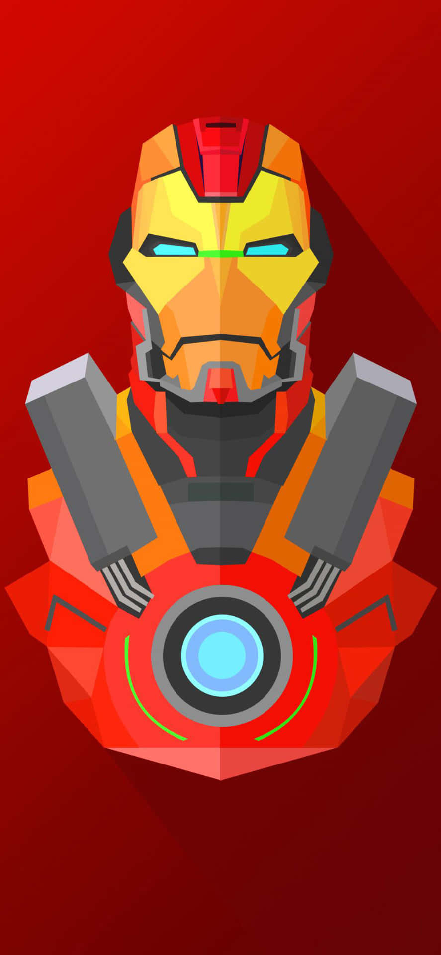 Cool Red Orange Iron Man Iphone Wallpaper