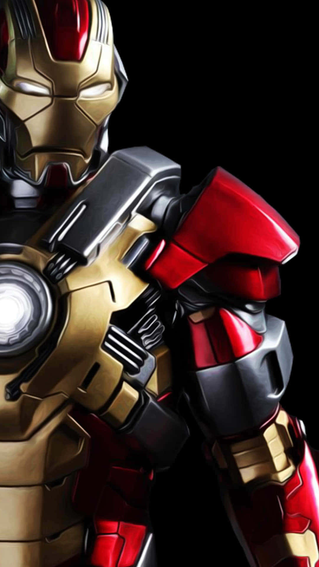 Trajede Iron Man En Rojo Y Dorado Fondo de pantalla