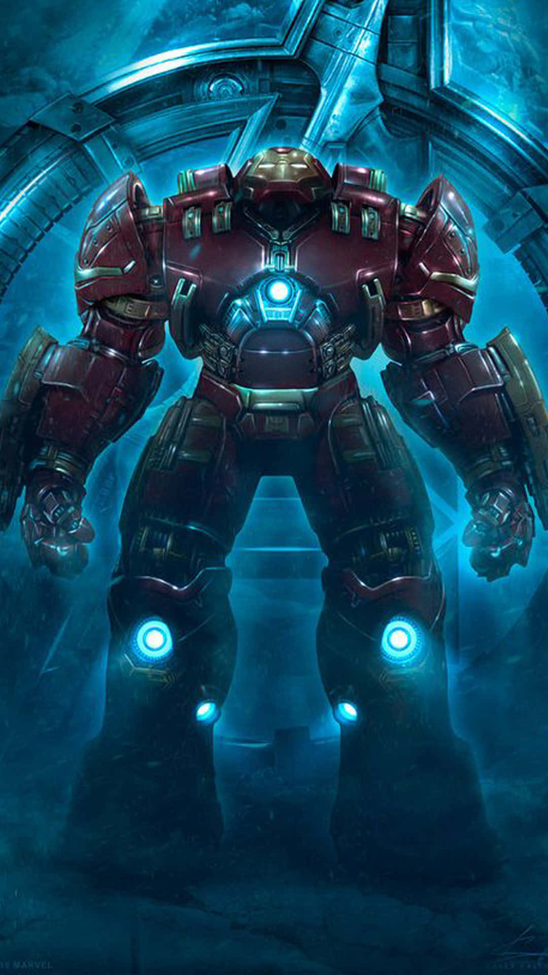 Genialfondo De Pantalla De Iron Man Hulkbuster Para Iphone. Fondo de pantalla