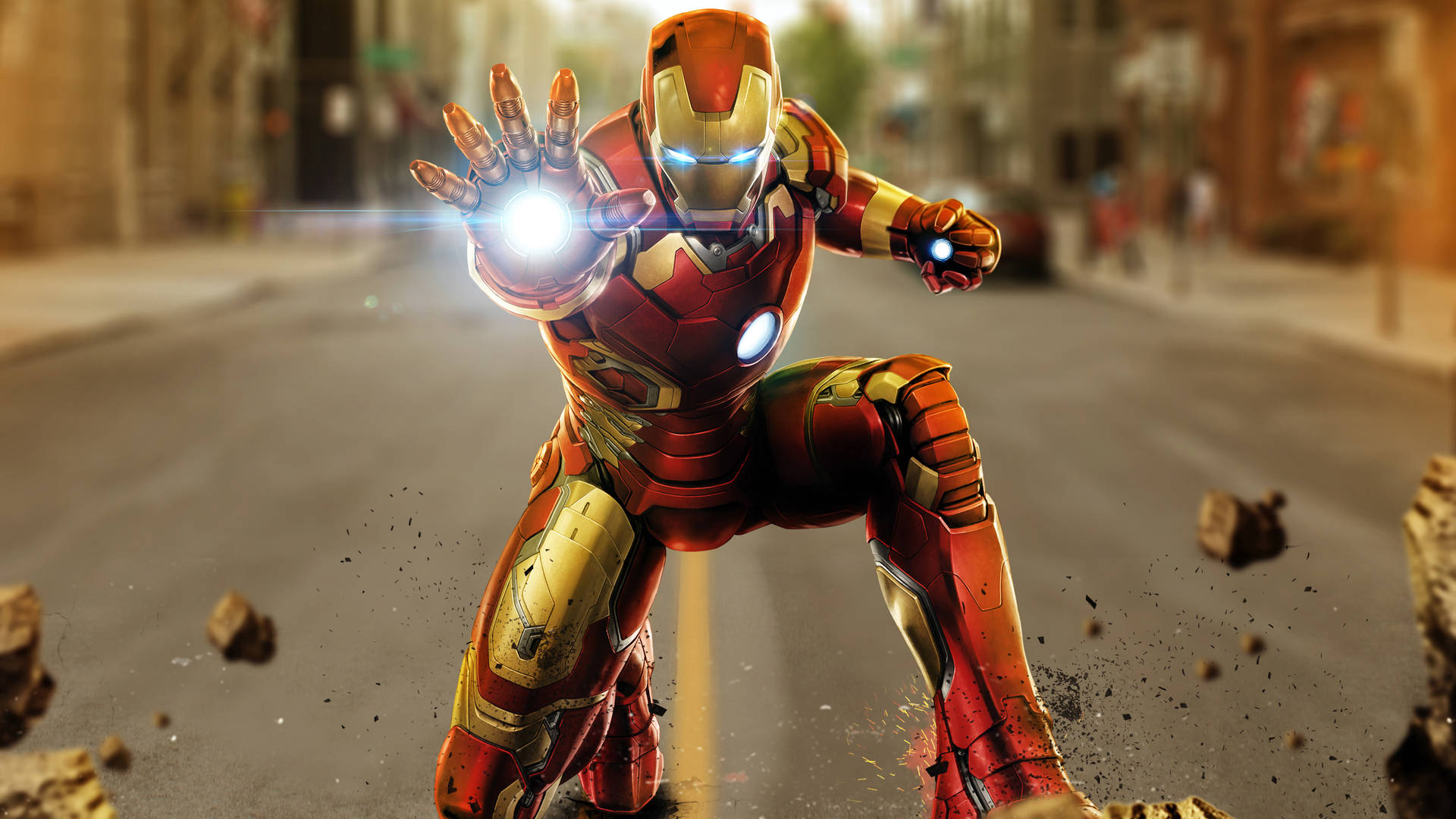 Cool Iron Man Repulsor Blast Wallpaper
