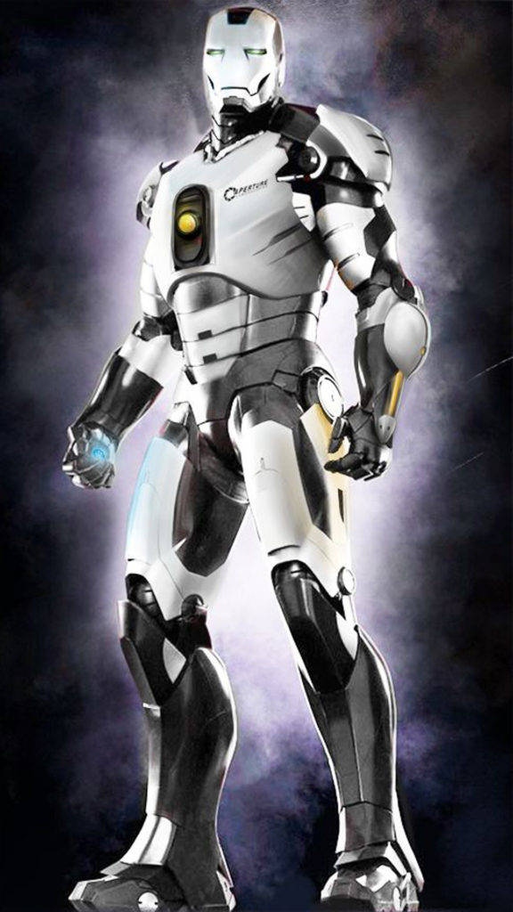 Cool Iron Man Suit In White Wallpaper