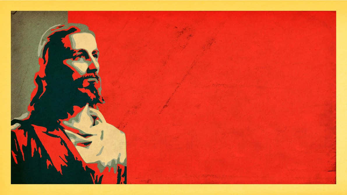 Jesus In Red And Yellow Wallpaper