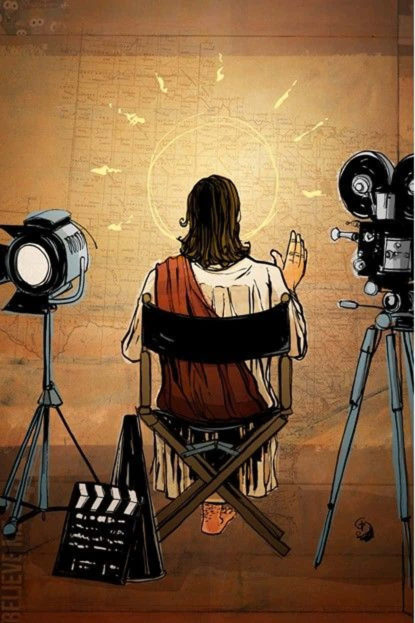 Jesus In The Director's Chair Wallpaper