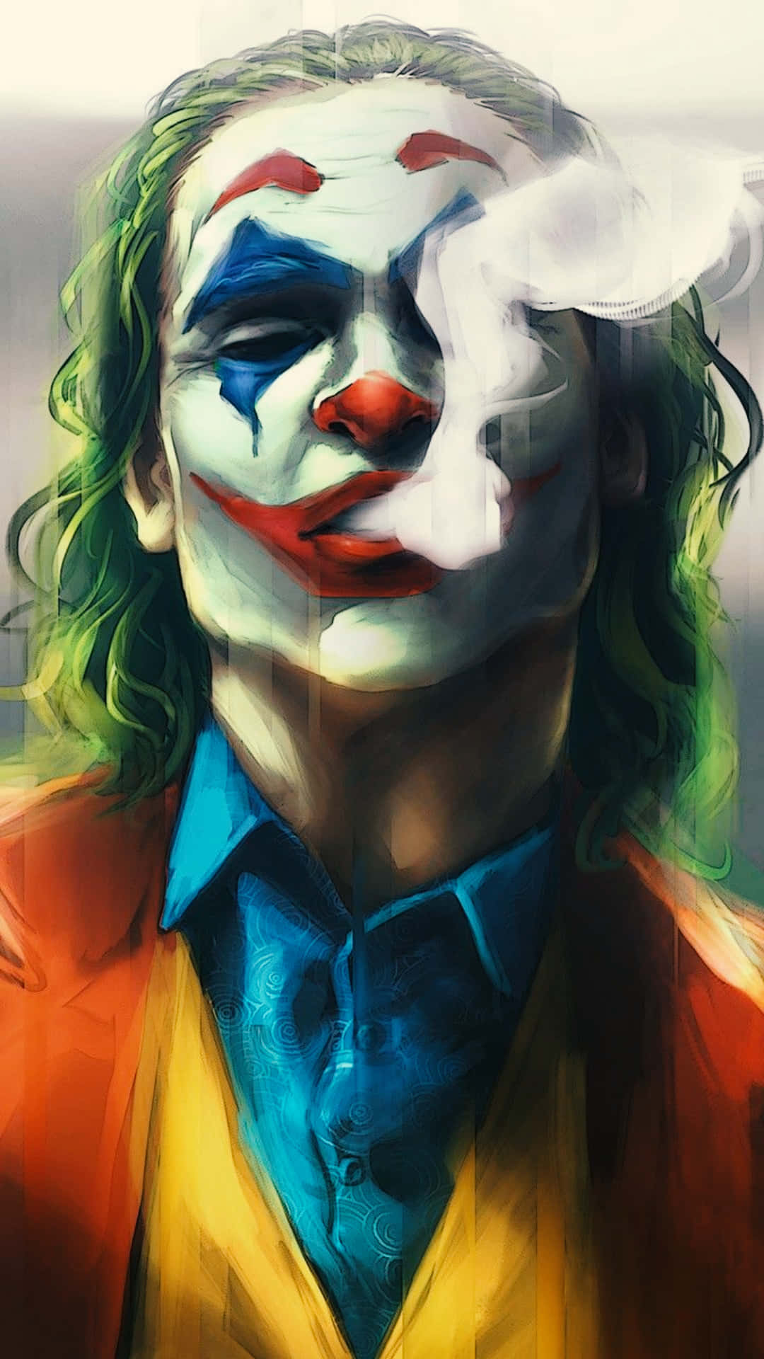 Sjov Joker-rygning Kunstværk Tapet Wallpaper