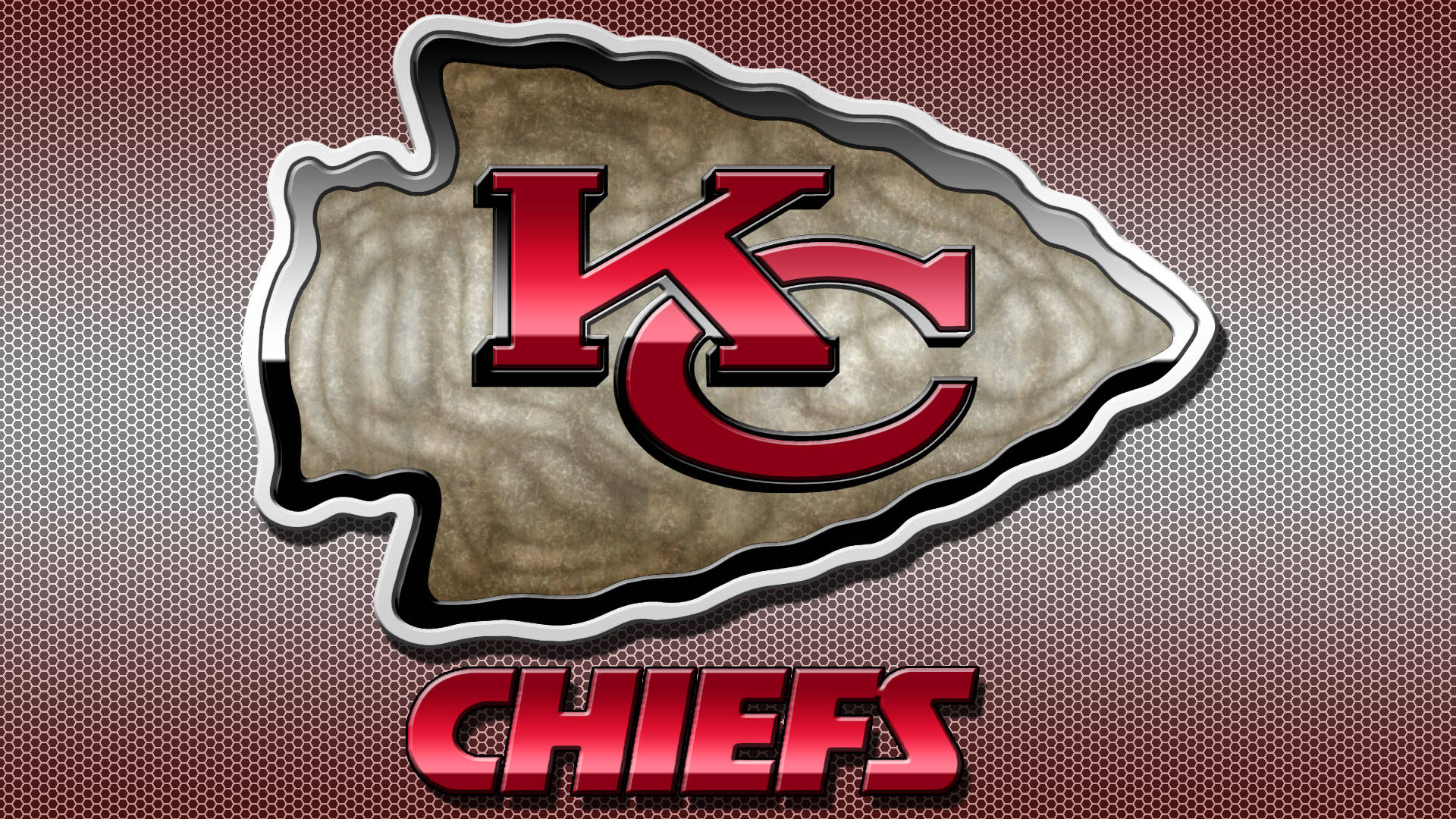 Sjov Kansas City Chiefs Logo Wallpaper