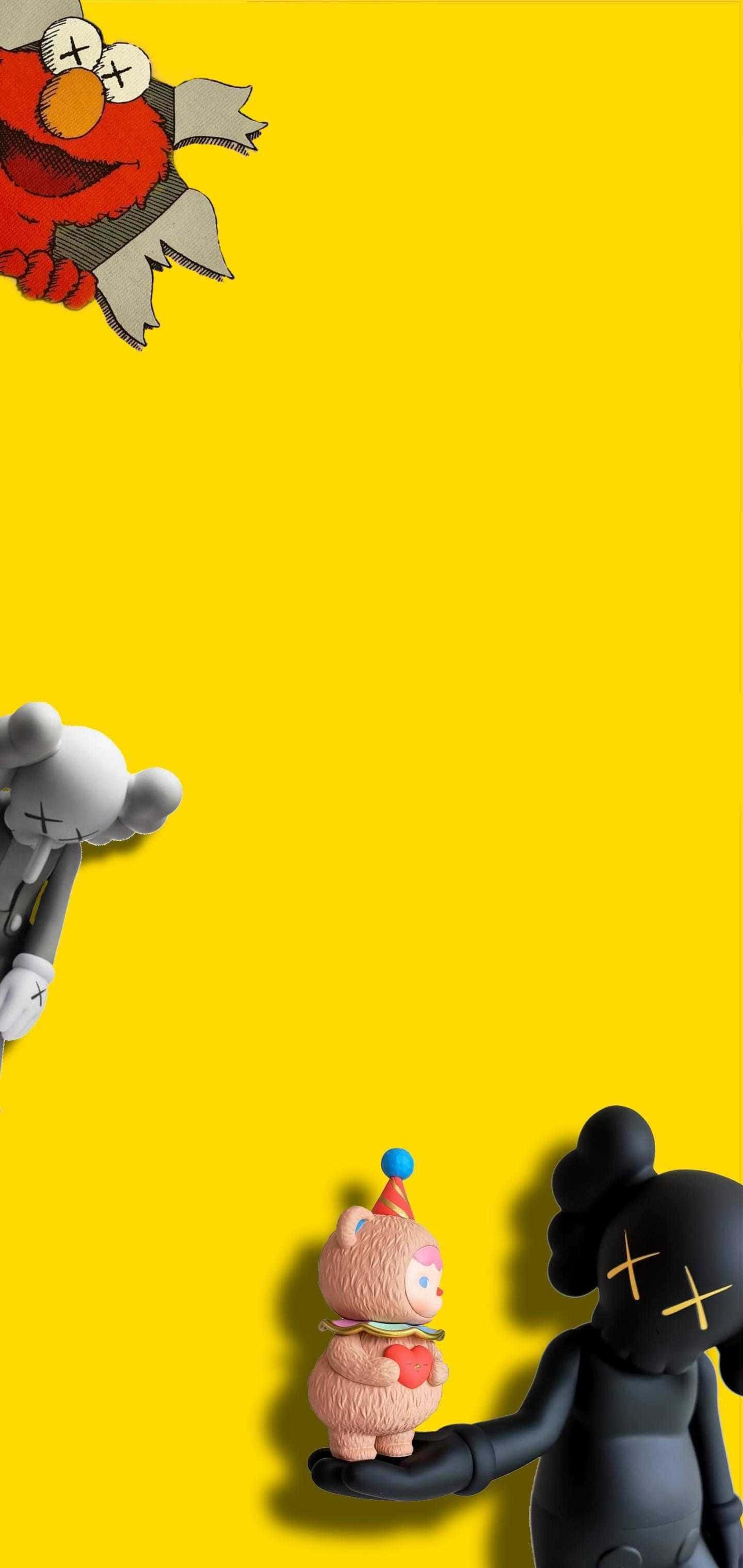 "Experience the Art of Cool Kaws" Wallpaper