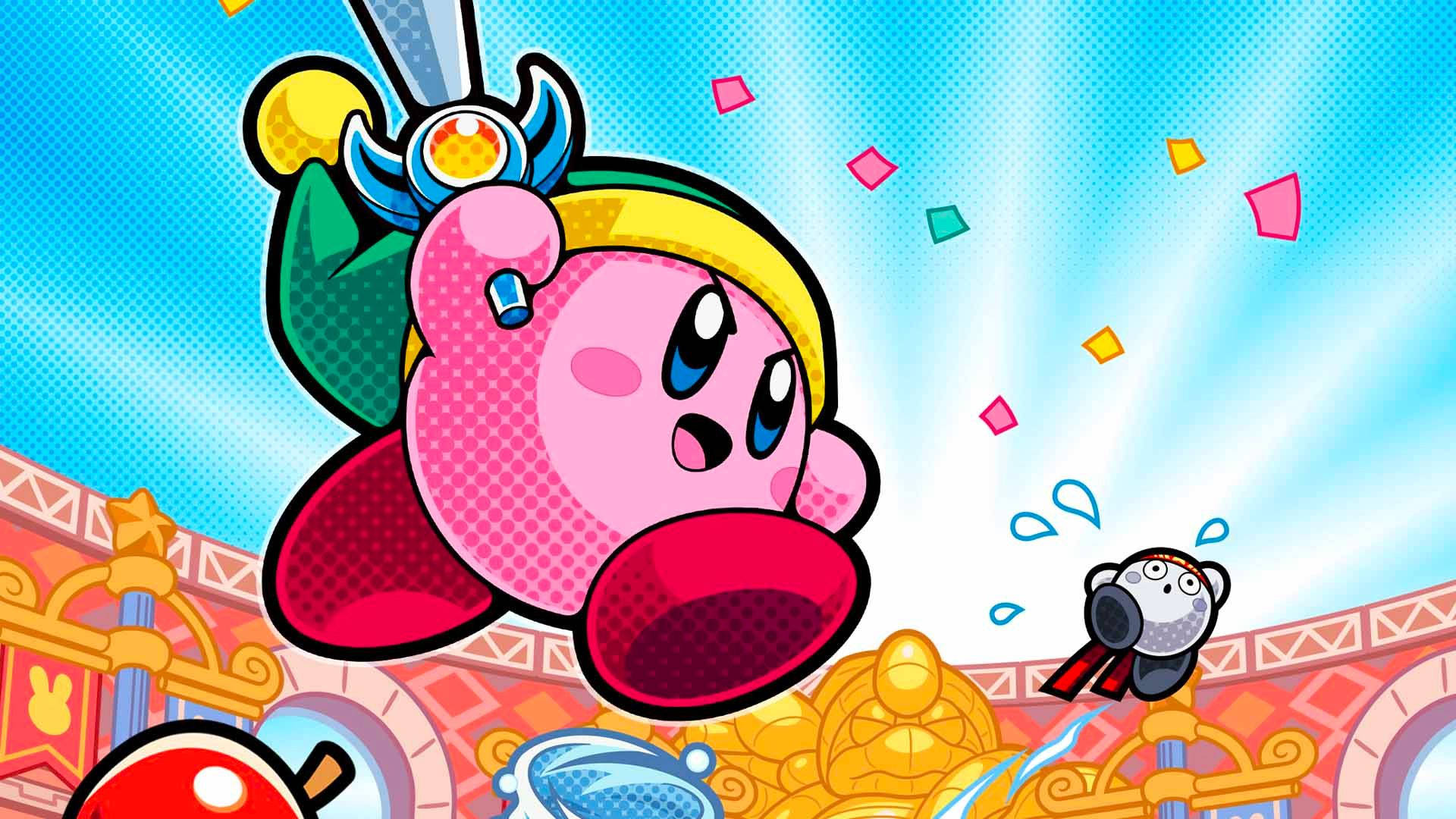 Kirby Eats Enemies and Saves the Day Wallpaper