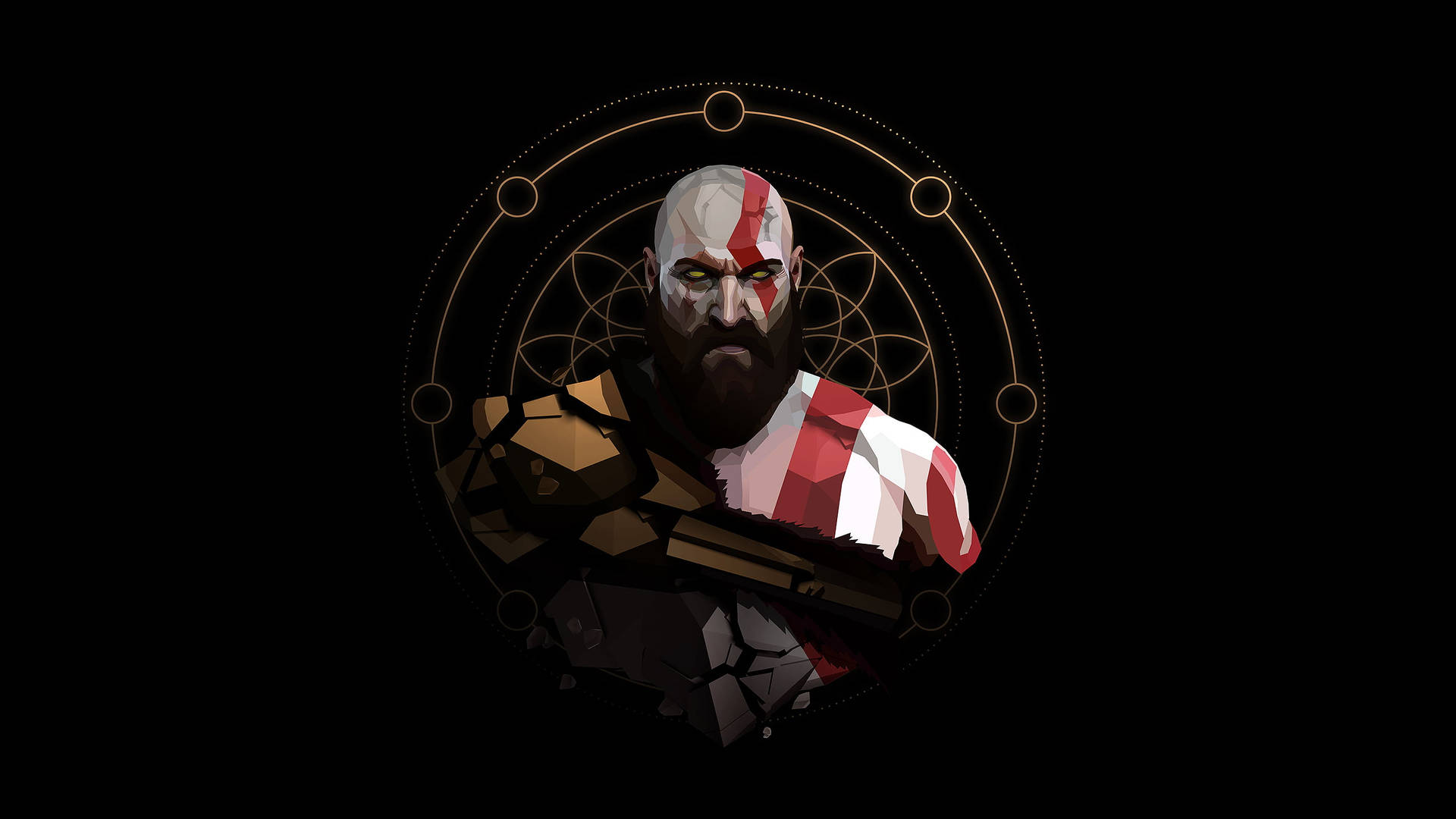 Cool Kratos Digital Fanart Wallpaper