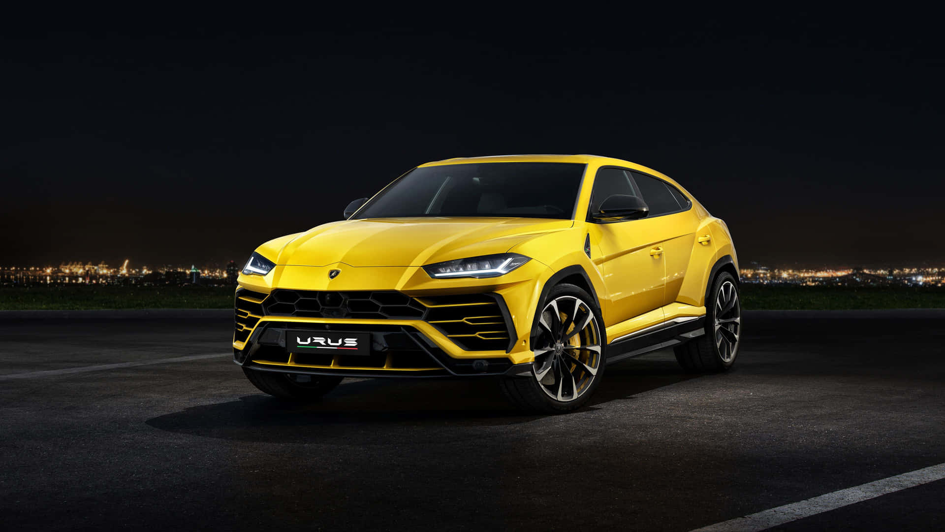Cool Yellow Lamborghini Urus Sports Utility Vehicle Wallpaper