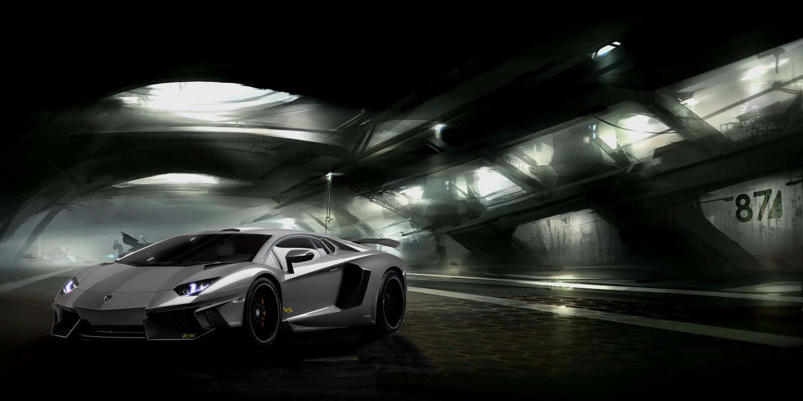 Hastighed og stil - Den cool Lamborghini-tapet Wallpaper