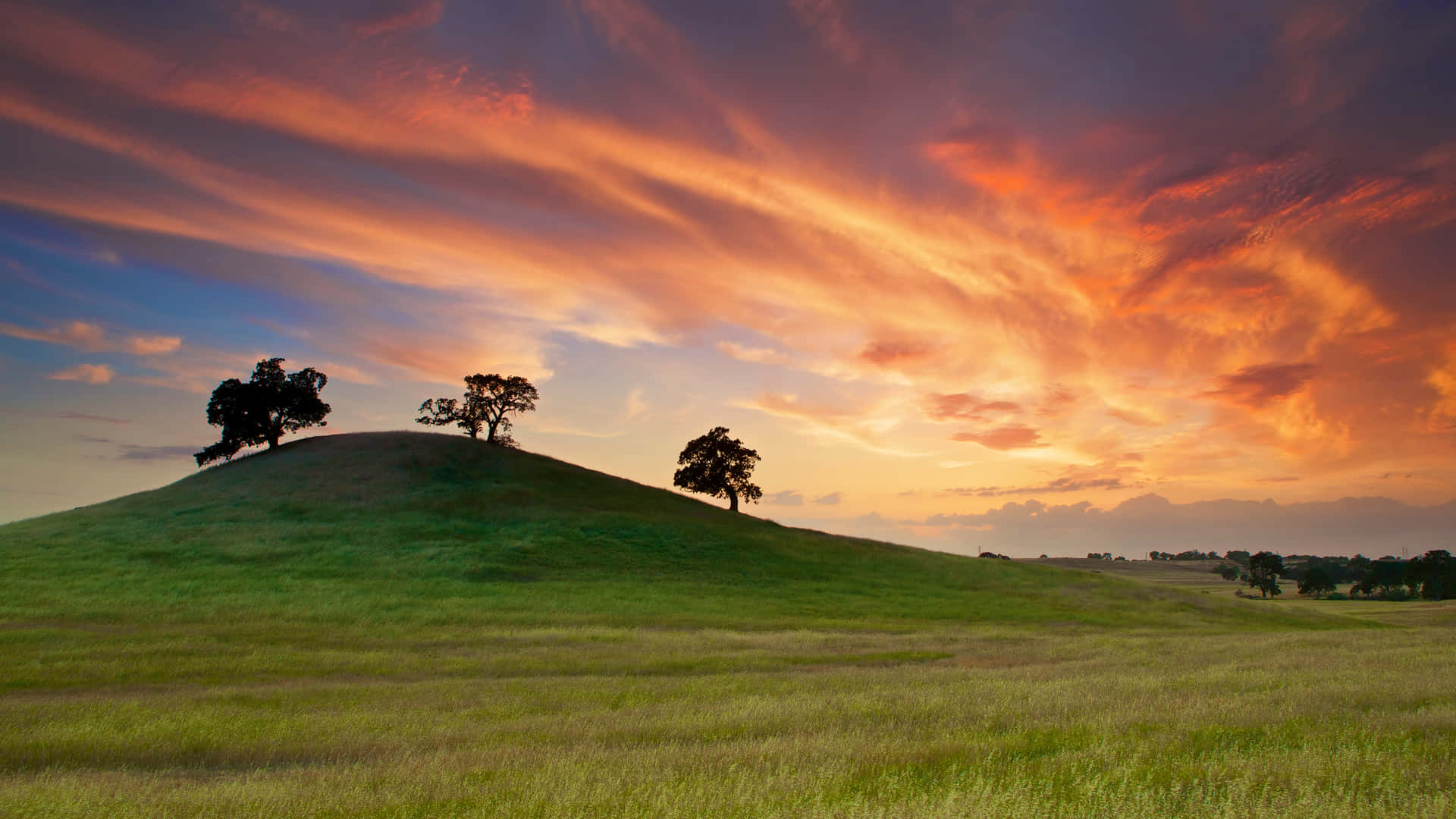 Cool Landscape With A Hill Wallpaper