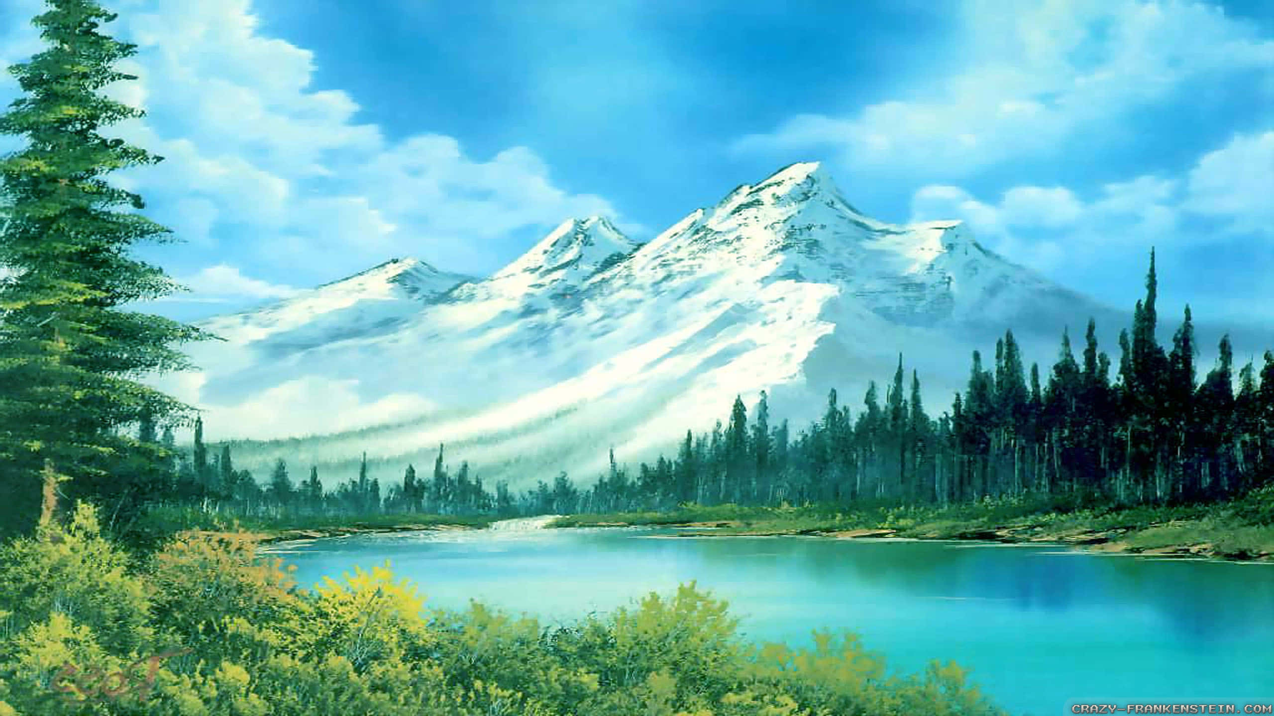 Serene Mountain Vista Wallpaper
