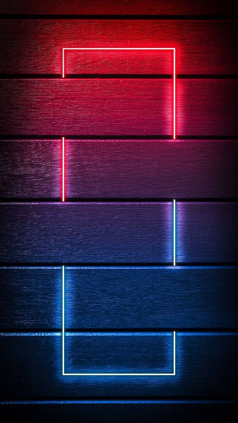 Neon Sign On Wooden Background Wallpaper