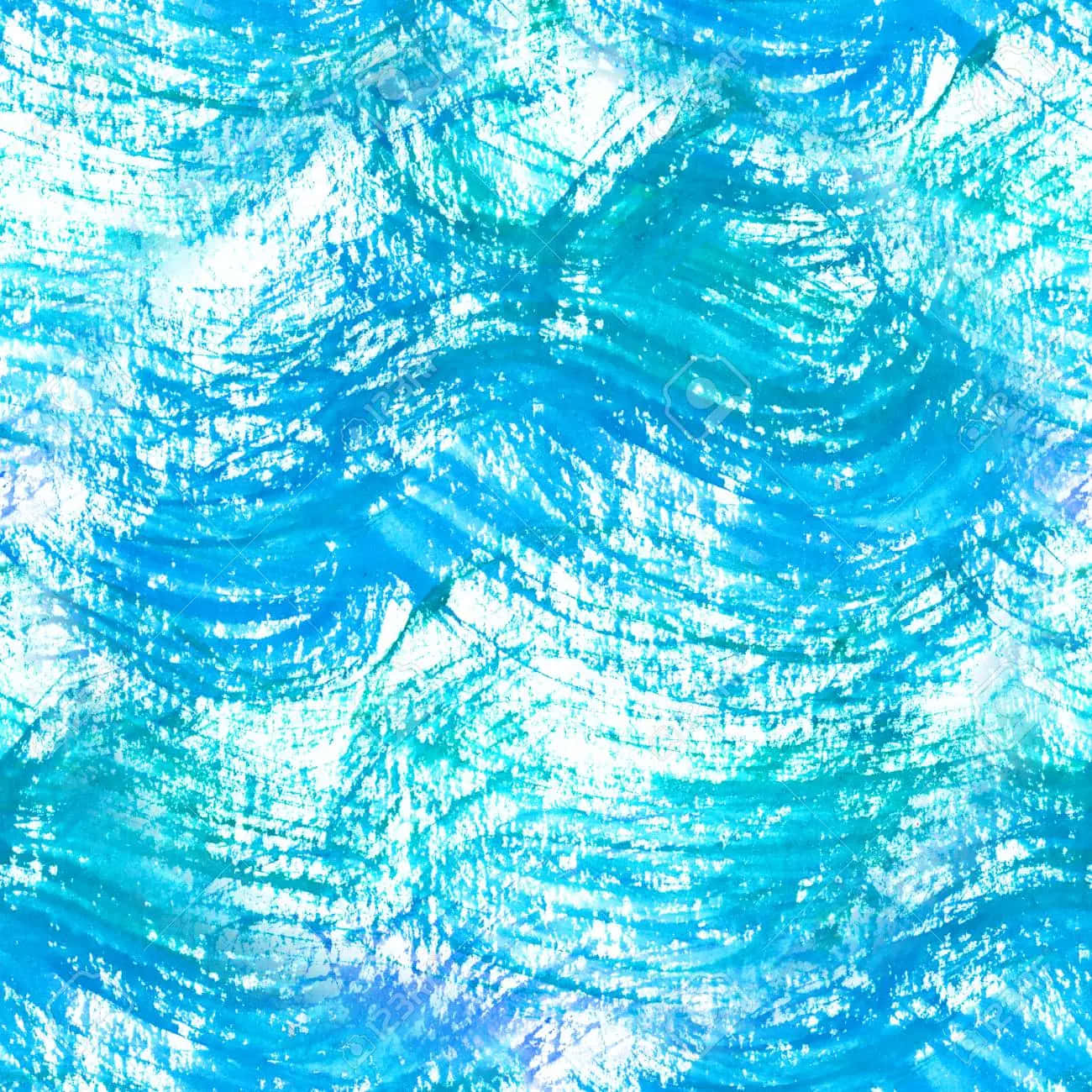 En blå og hvid vandfarvemønster Wallpaper