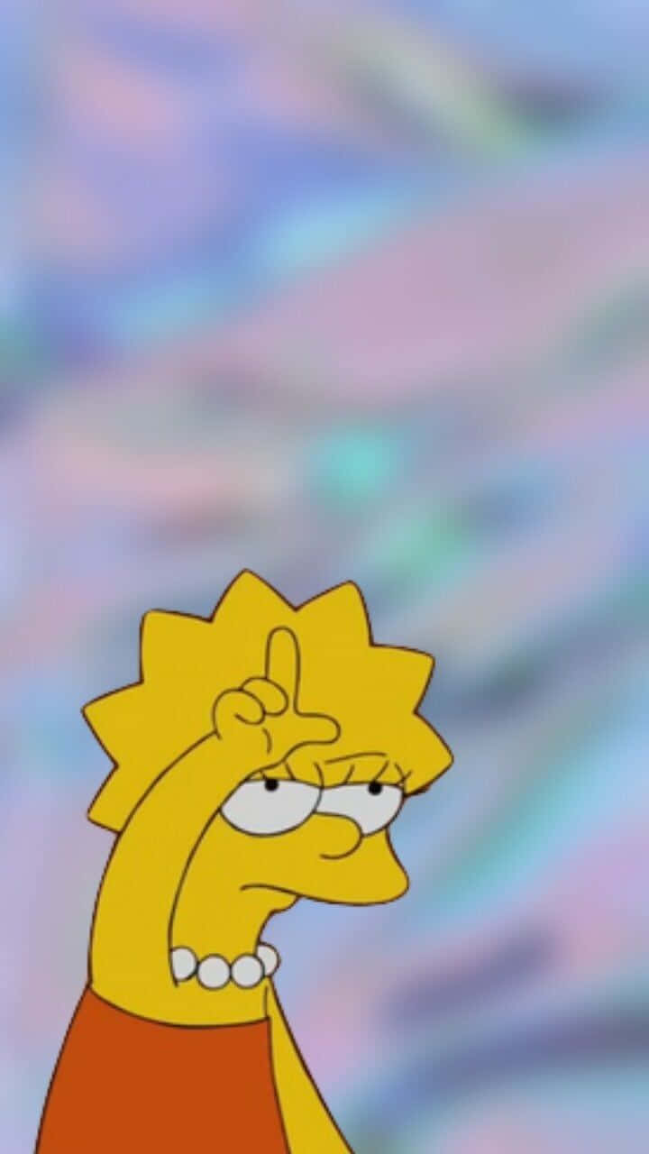 Cool Lisa Simpson Gesture Wallpaper