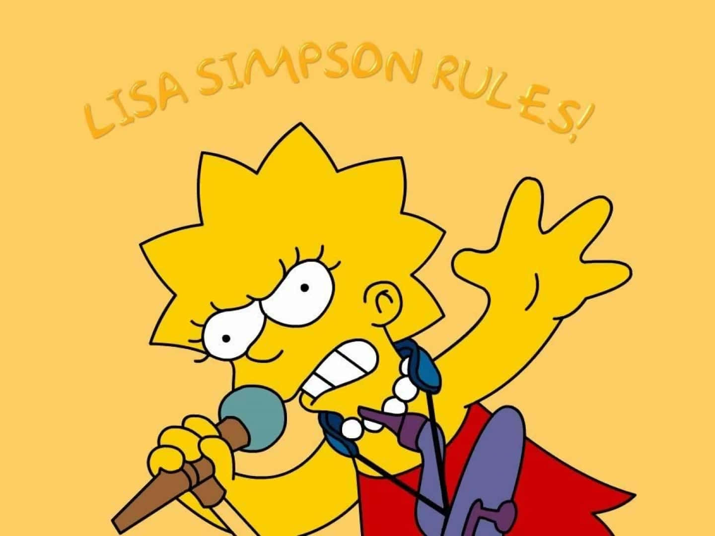 Cool Lisa Simpson Rockstar Wallpaper