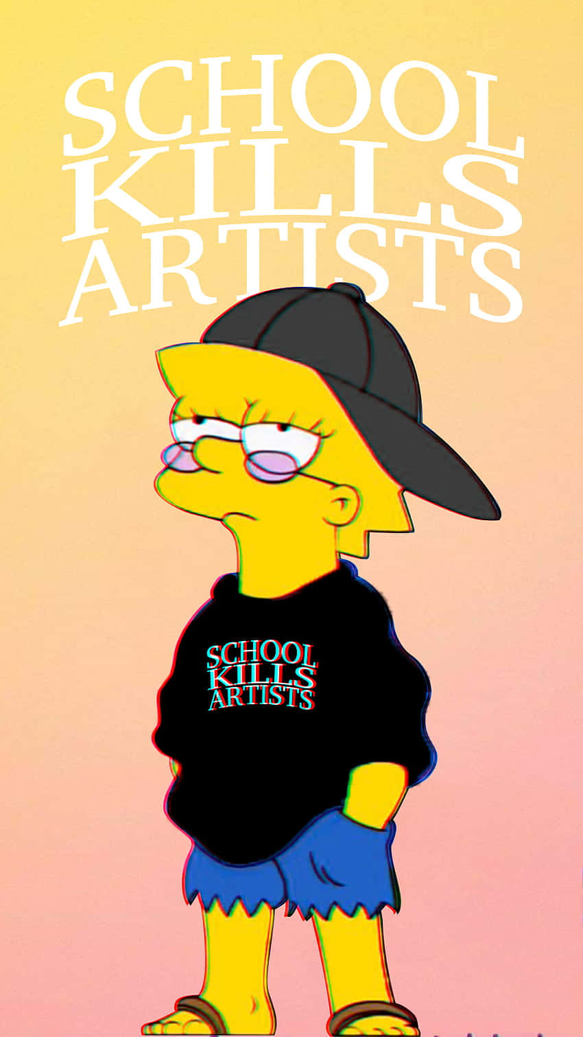 Cool Lisa Simpson School Kills Artists Wallpaper