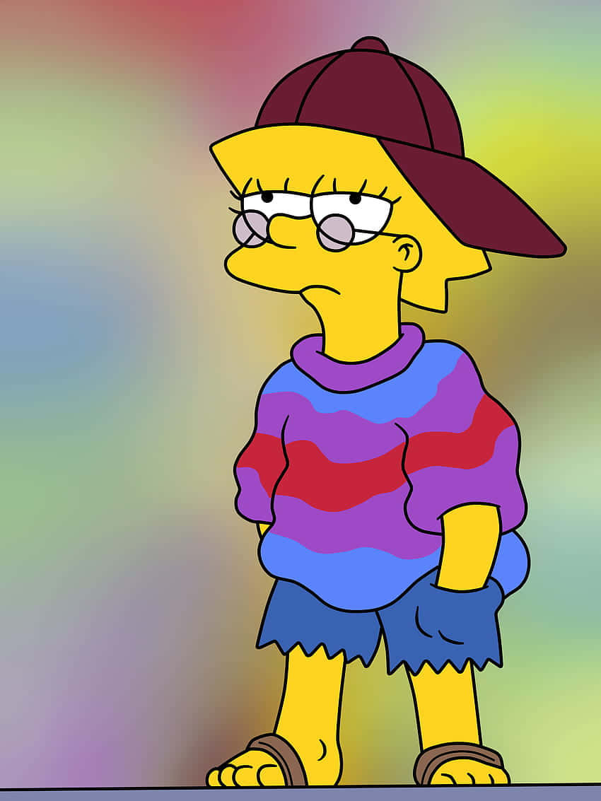Cool Lisa Simpson Stylish Outfit Wallpaper