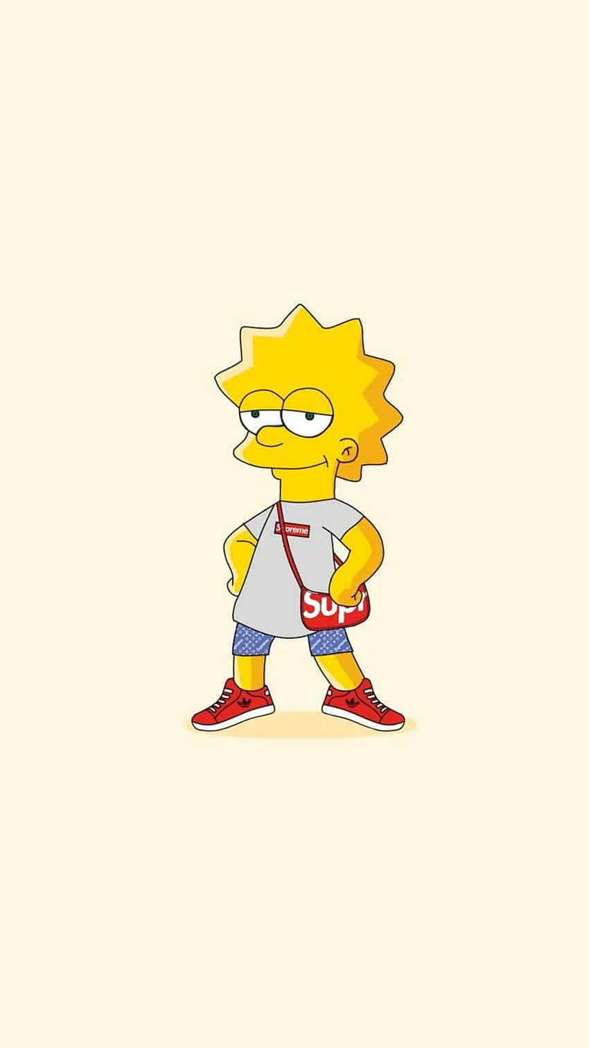 Cool Lisa Simpson Stylish Outfit Wallpaper