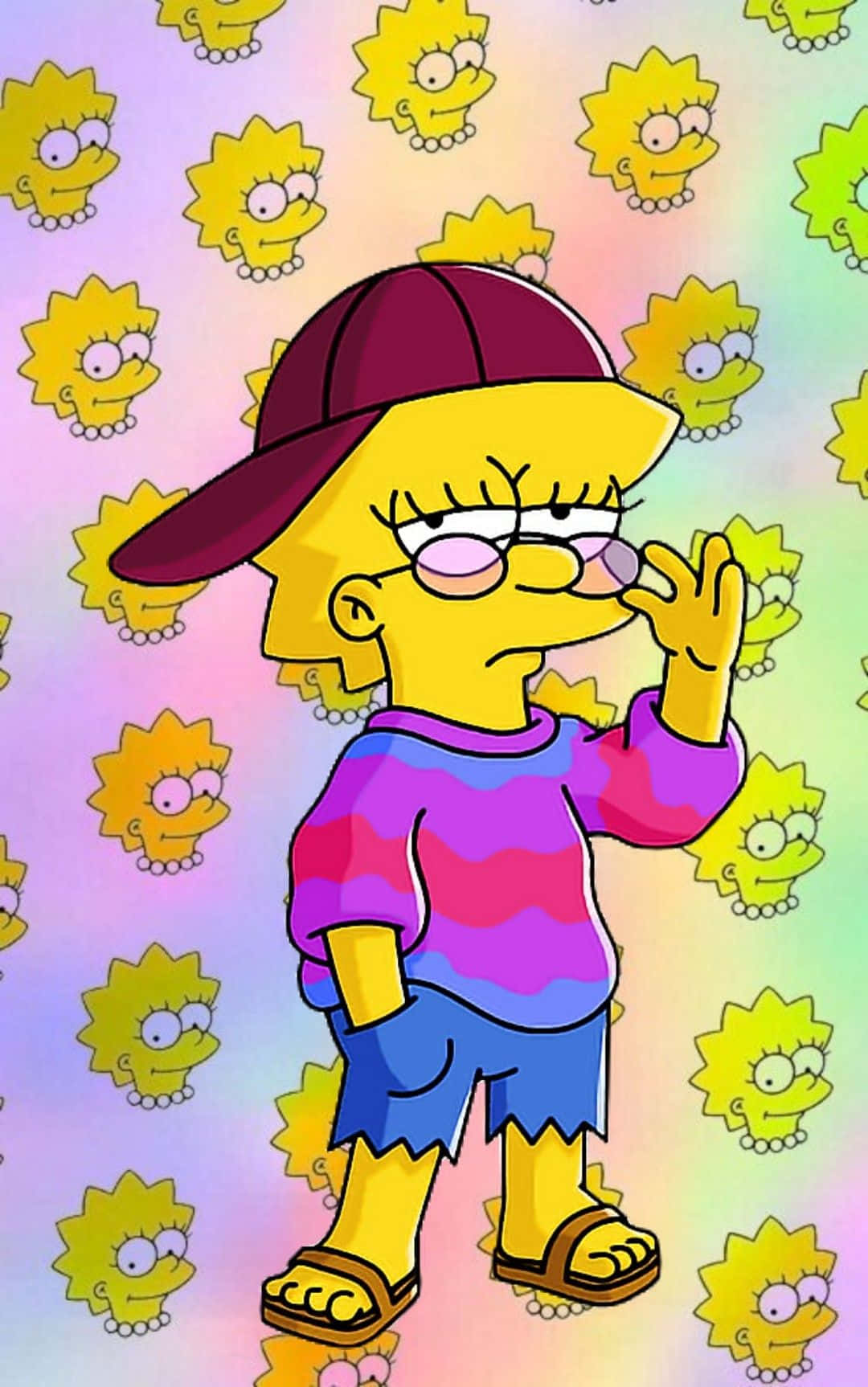 Cool Lisa Simpson Stylish Pose Wallpaper