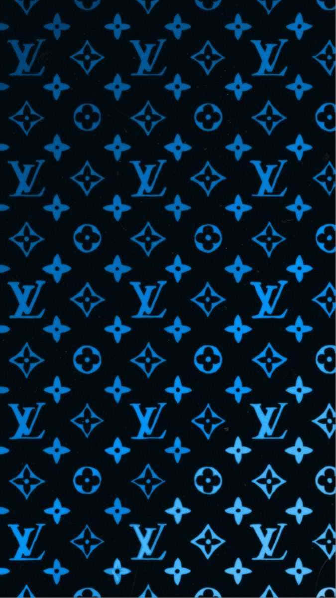 Download Blue Bandana Louis Vuitton Monogram Wallpaper