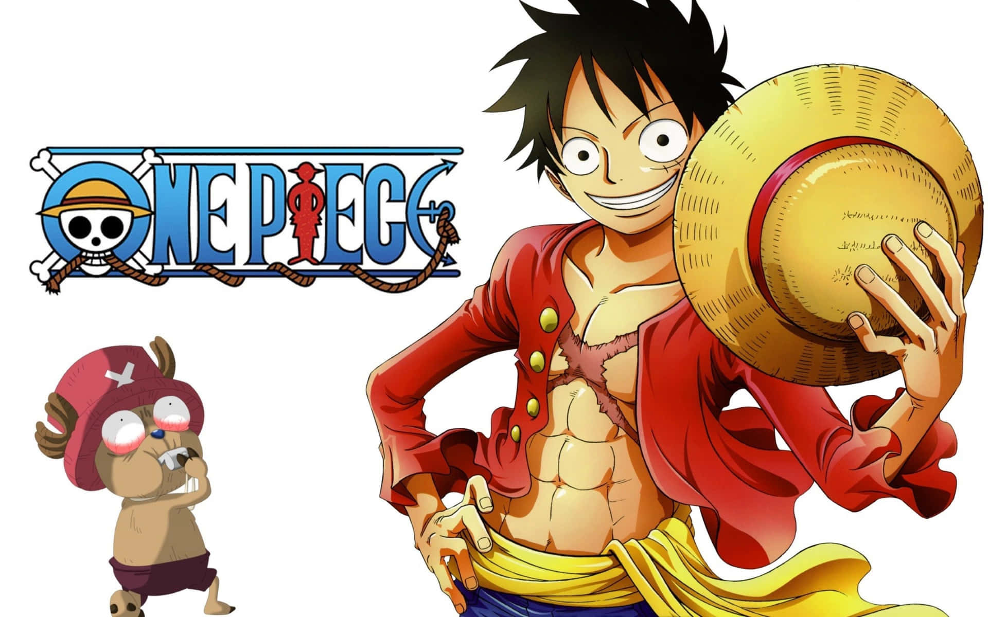 "Luffy the Pirate King, Displaying His Cool and Fierce Character" Wallpaper